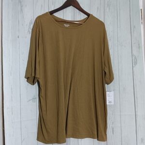 Sonoma Womens  Olive Green T-Shirt Sz 4X